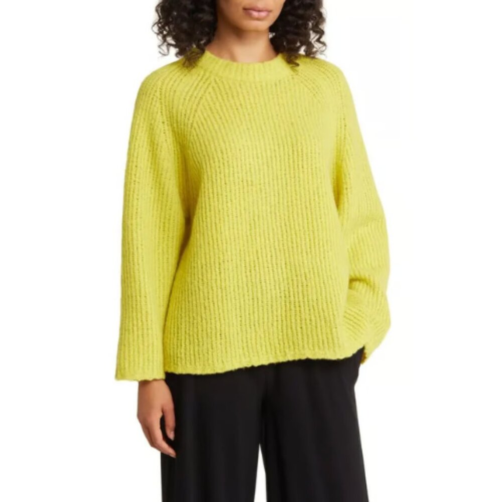 Masai Copenhagen Women's Geen Farus Crewneck Wool Blend Sweater Size Large